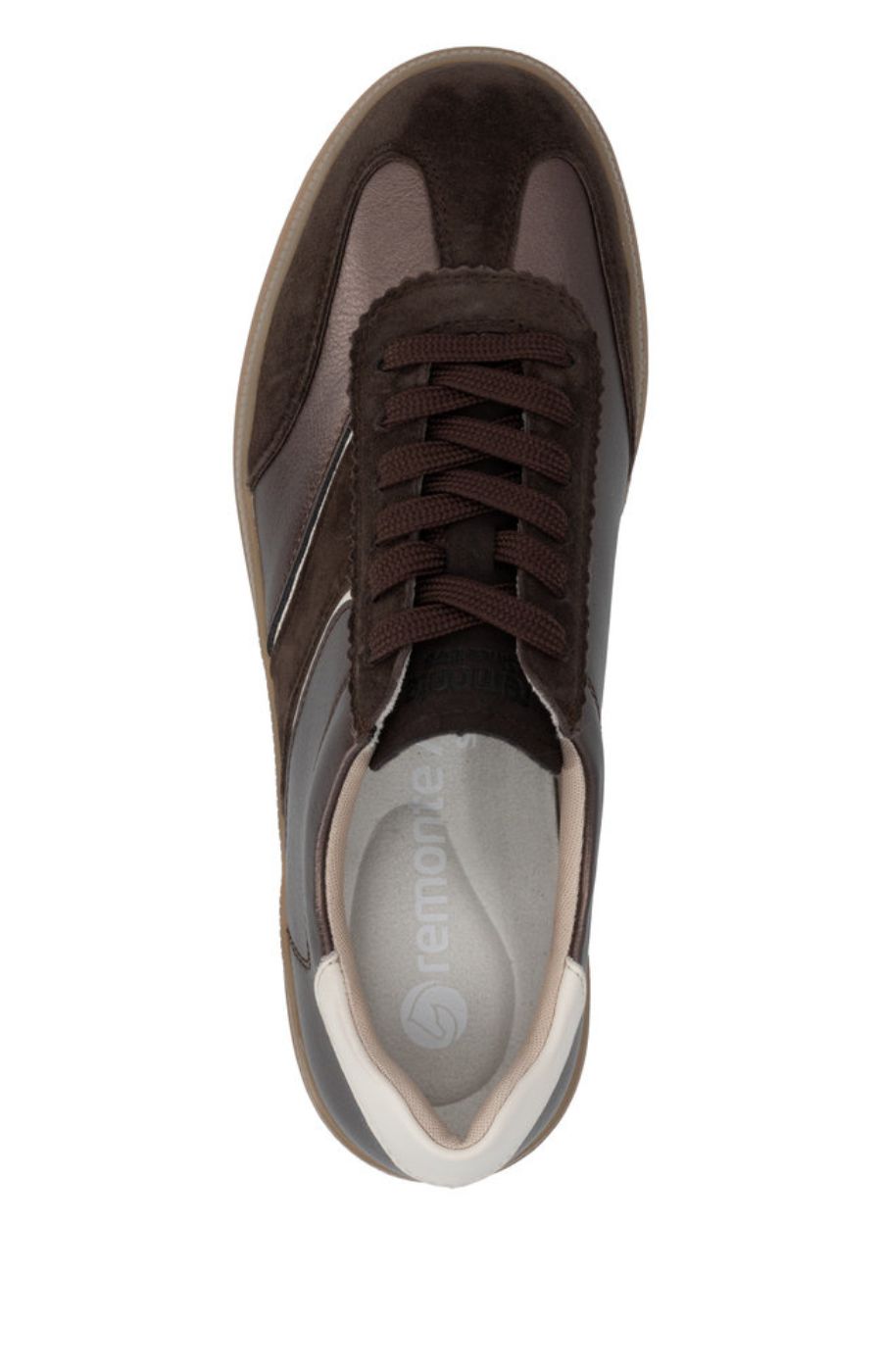 Remonte Metallic Trainer in Brown 