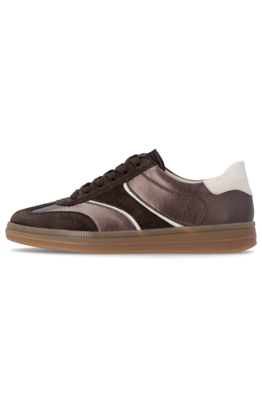 Remonte Metallic Trainer in Brown 