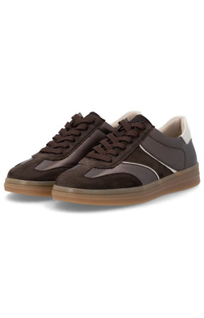 Remonte Metallic Trainer in Brown 
