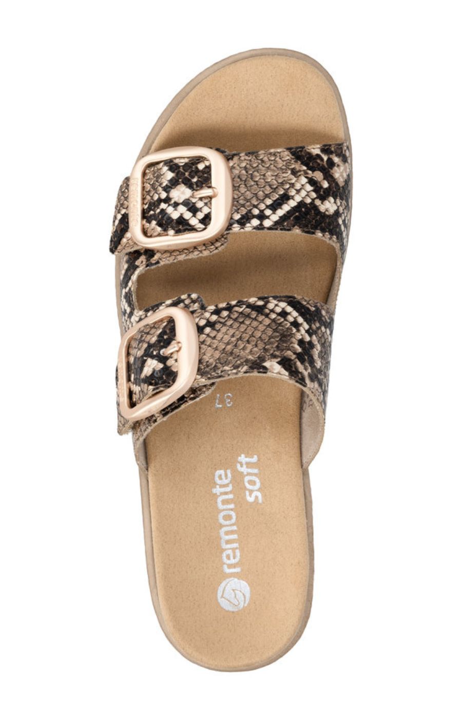 Remonte Mules in Snake Print 