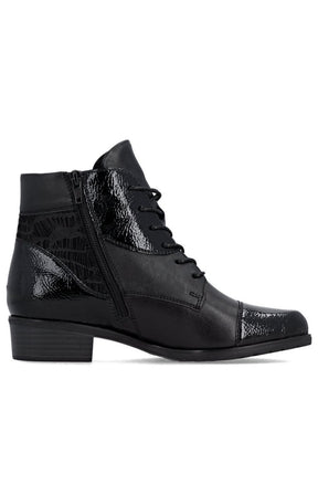 Remonte Patent Boot in Black