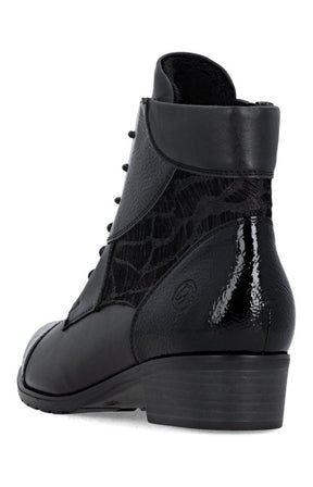 Remonte Patent Boot in Black