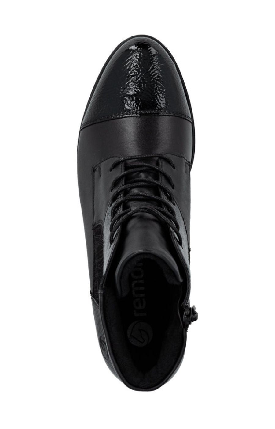 Remonte Patent Boot in Black