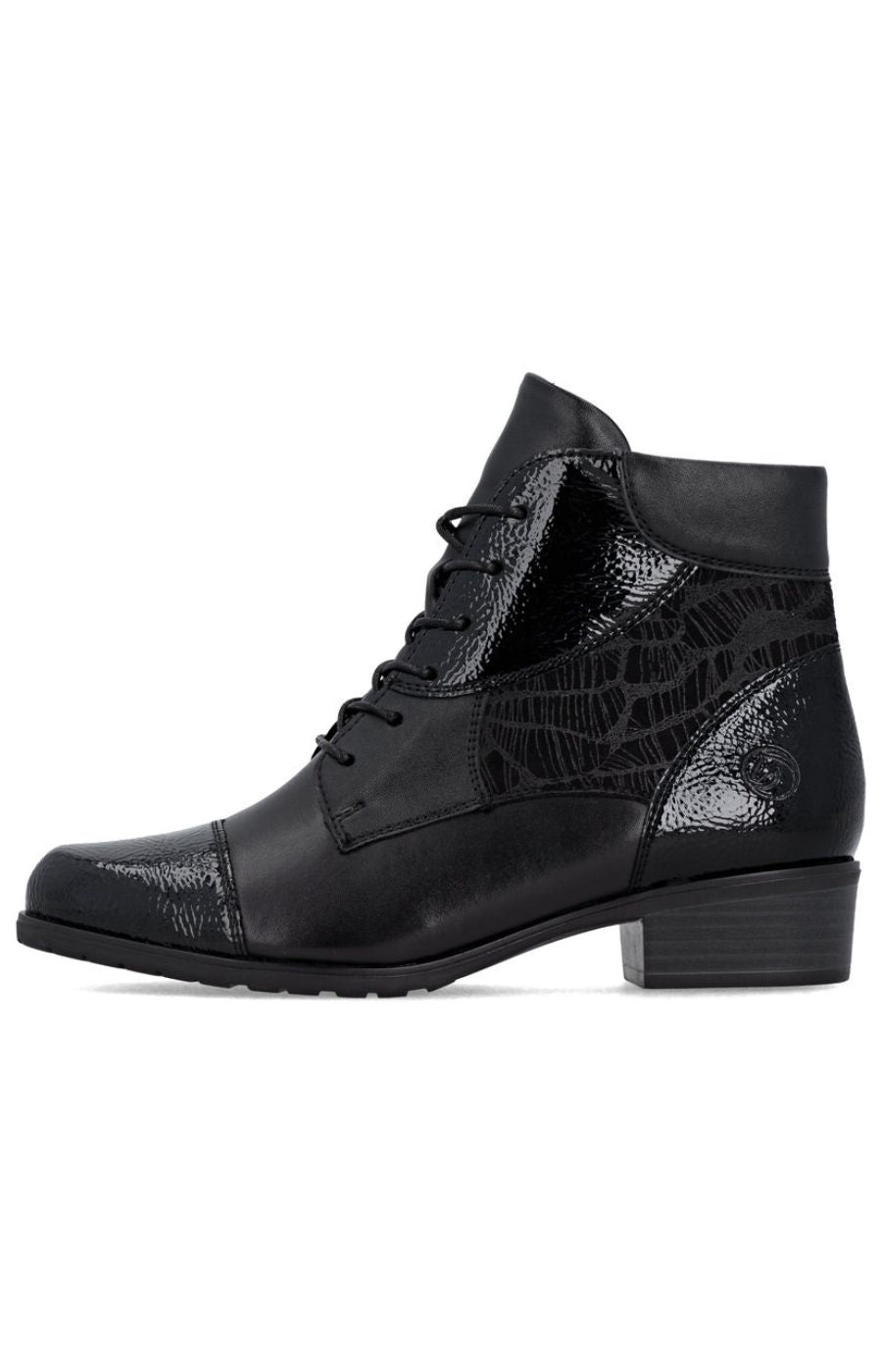 Remonte Patent Boot in Black