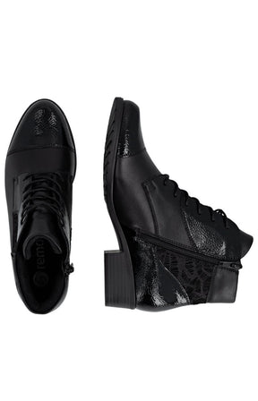 Remonte Patent Boot in Black