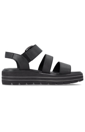 Remonte Platform Sandal in Black. 