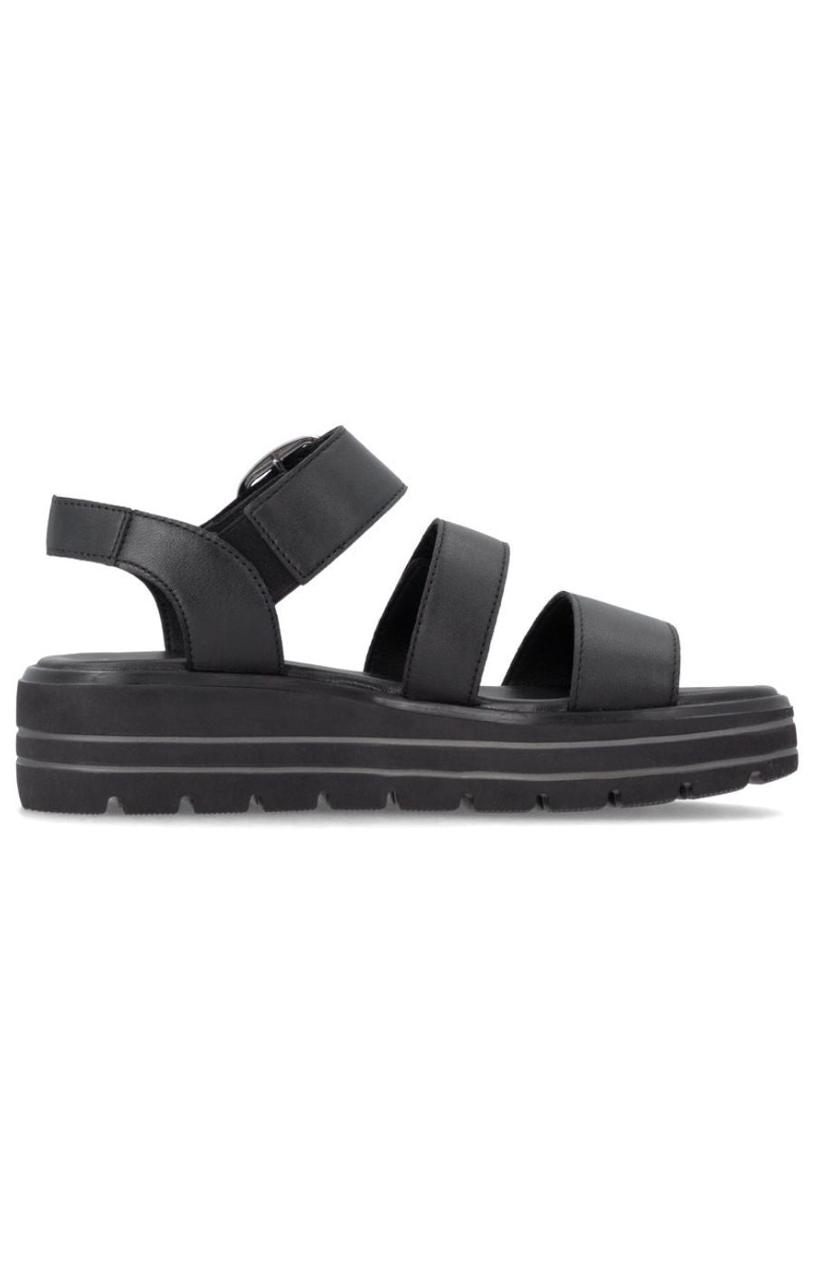 Remonte Platform Sandal in Black. 