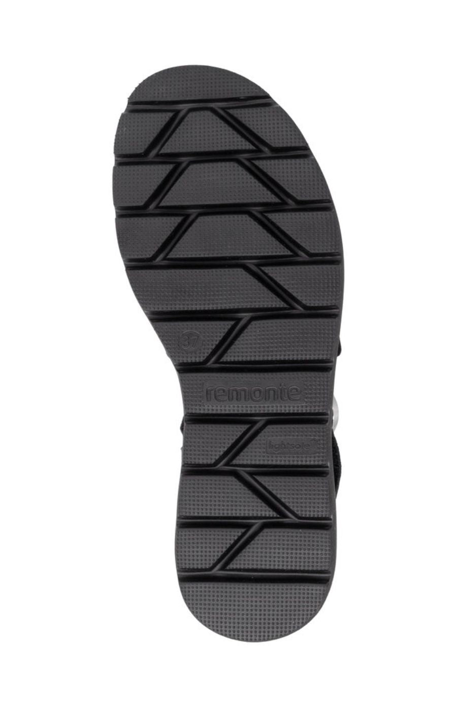 Remonte Platform Sandal in Black 