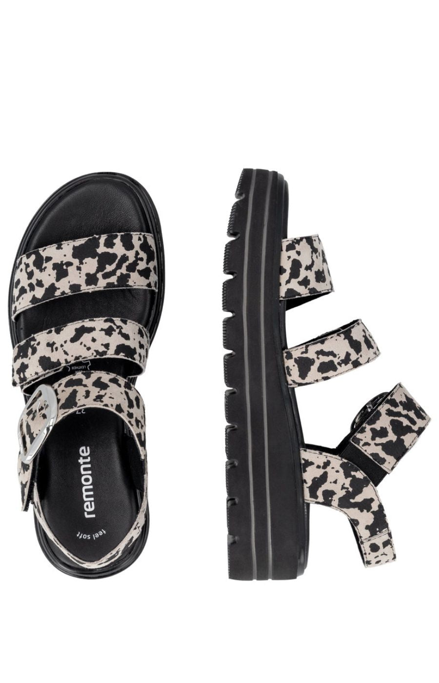 Remonte Platform Sandal in Leopard Print 