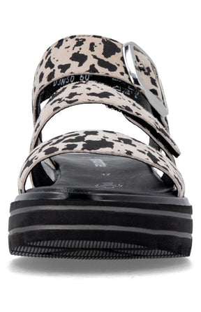 Remonte Platform Sandal in Leopard Print 