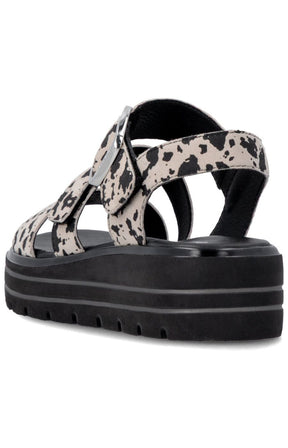 Remonte Platform Sandal in Leopard Print 