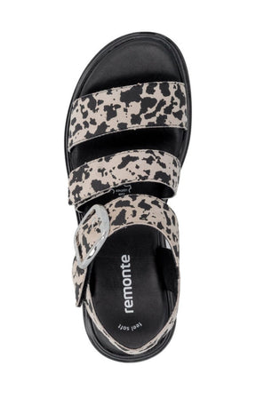 Remonte Platform Sandal in Leopard Print 