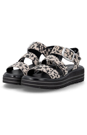 Remonte Platform Sandal in Leopard Print 
