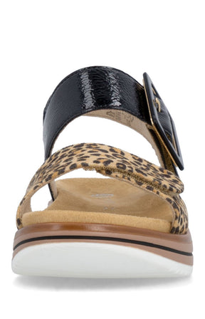 Remonte Sandal in Black Leopard 