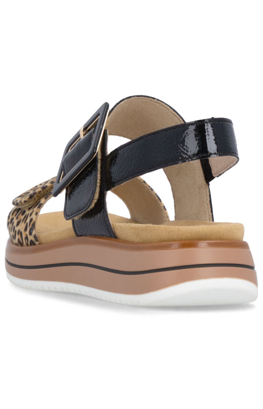 Remonte Sandal in Black Leopard 