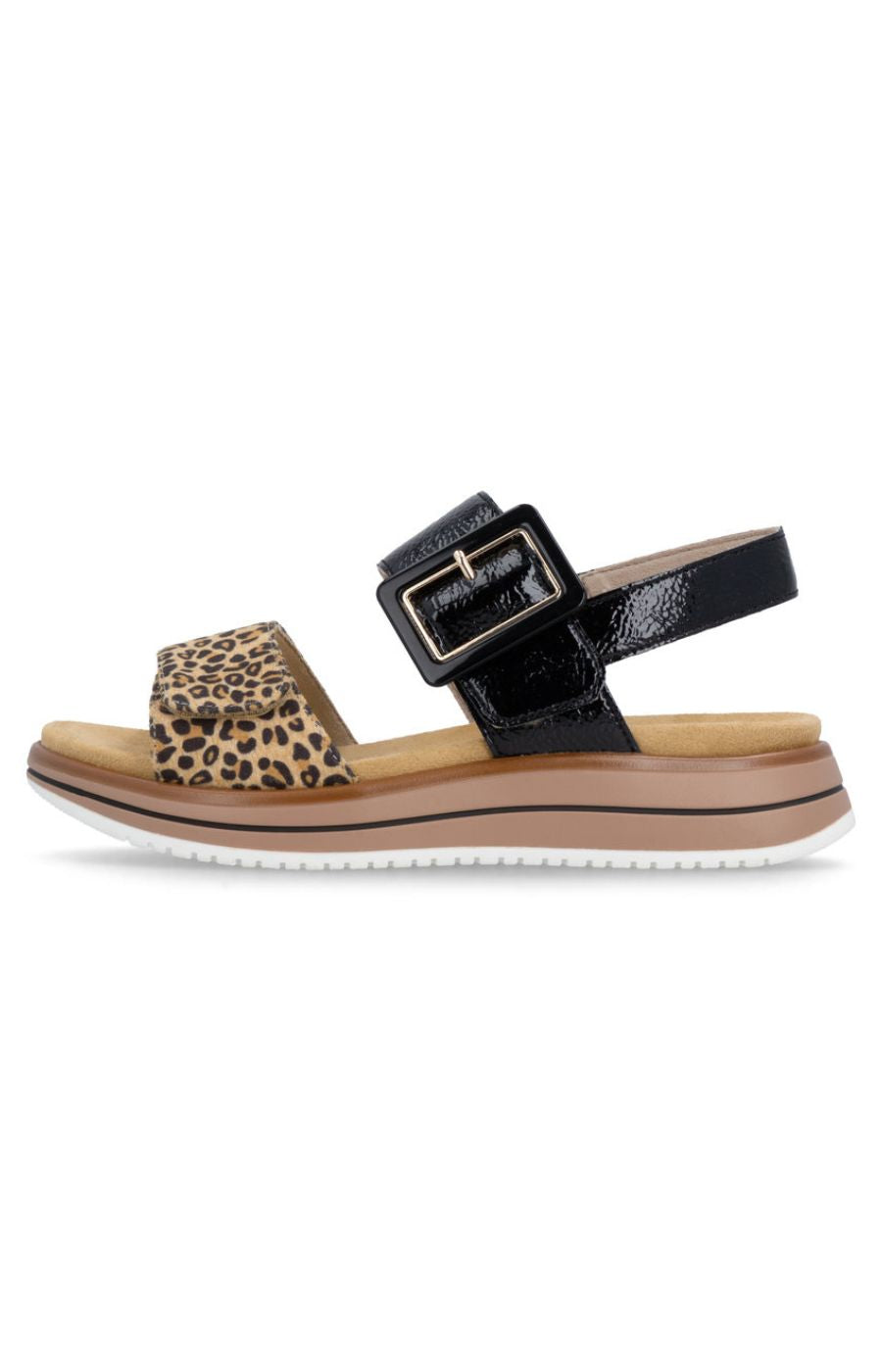 Remonte Sandal in Black Leopard 