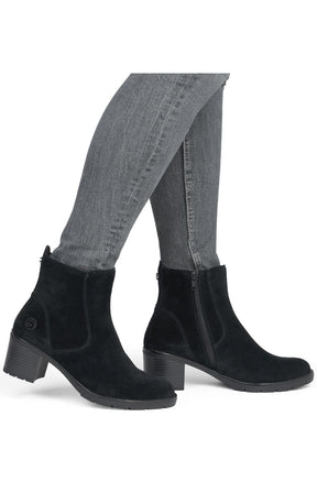 Remonte Suede Boot in Black 