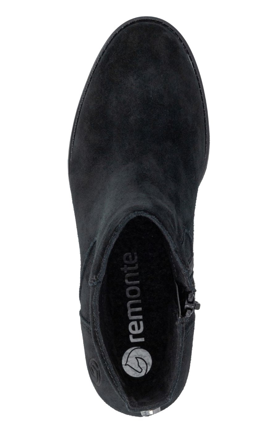 Remonte Suede Boot in Black 