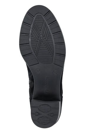 Remonte Suede Boot in Black 