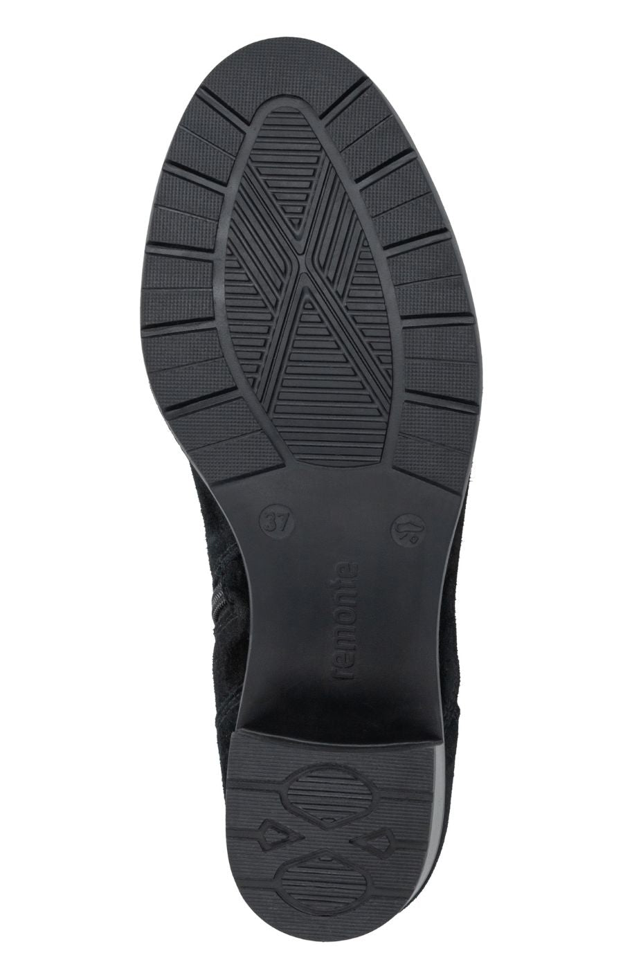 Remonte Suede Boot in Black 