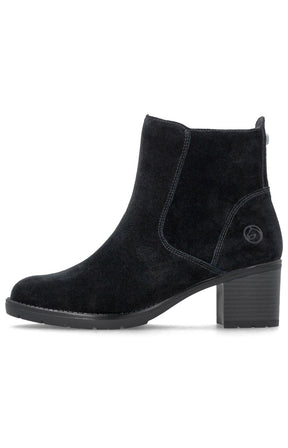 Remonte Suede Boot in Black 