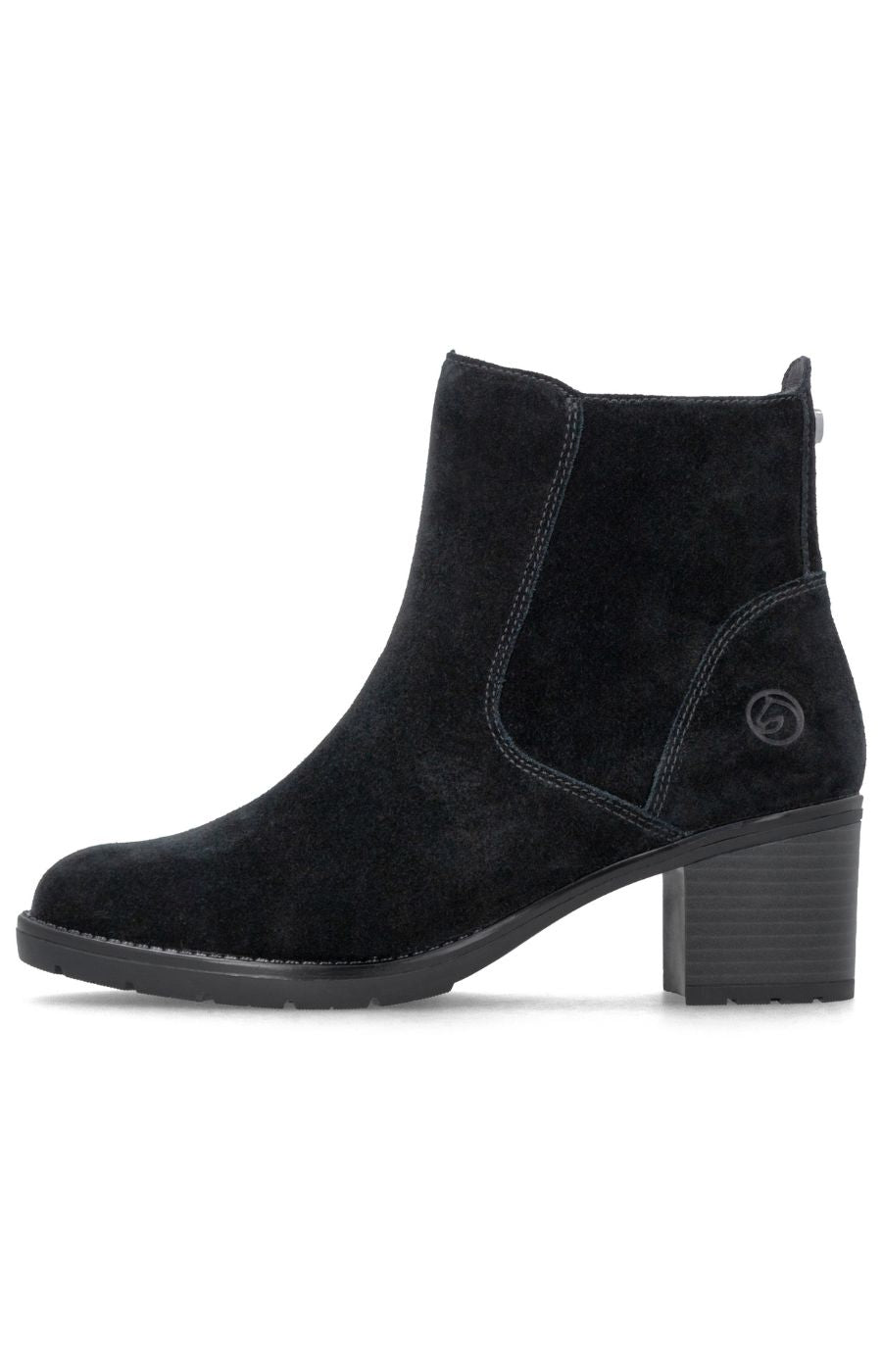 Remonte Suede Boot in Black 