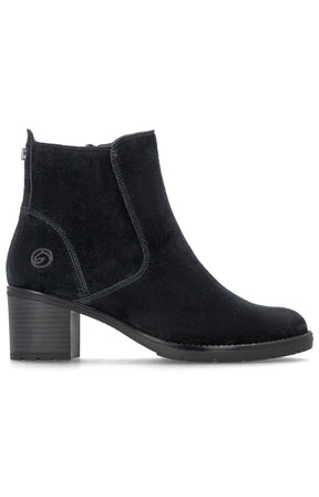 Remonte Suede Boot in Black 