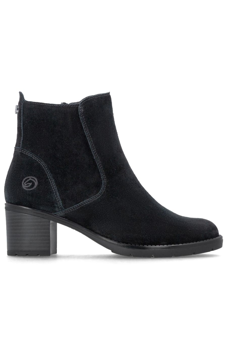 Remonte Suede Boot in Black 