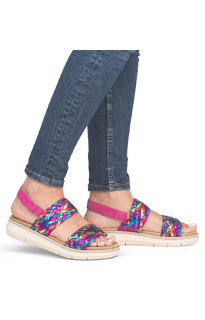 Remonte Woven Strap Sandal in Multi