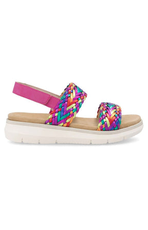 Remonte Woven Strap Sandal in Multi