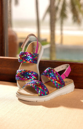 Remonte Woven Strap Sandal in Multi
