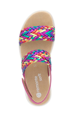 Remonte Woven Strap Sandal in Multi