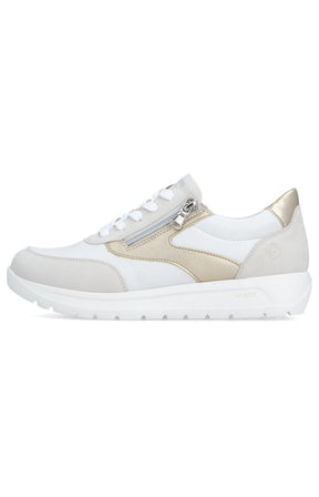 Remonte Zip Trainer in Beige. 