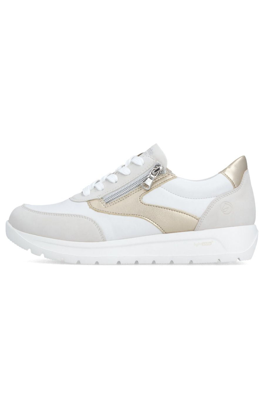Remonte Zip Trainer in Beige. 