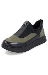 Remonte Zip Trainers in Khaki