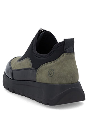 Remonte Zip Trainers in Khaki