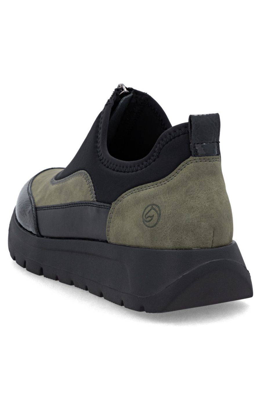 Remonte Zip Trainers in Khaki