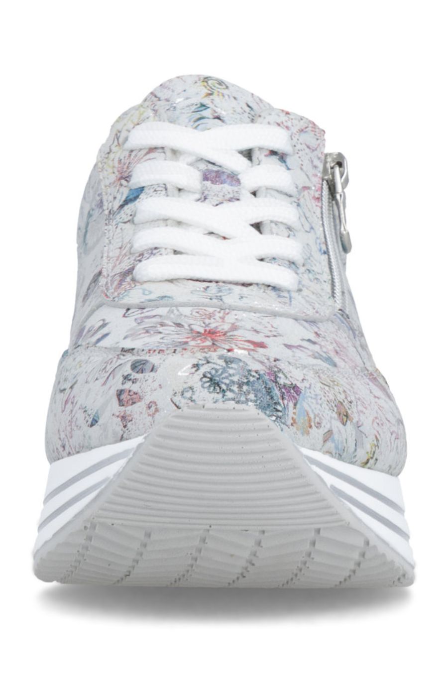 Remonte Zipped Trainer in Floral Silver  
