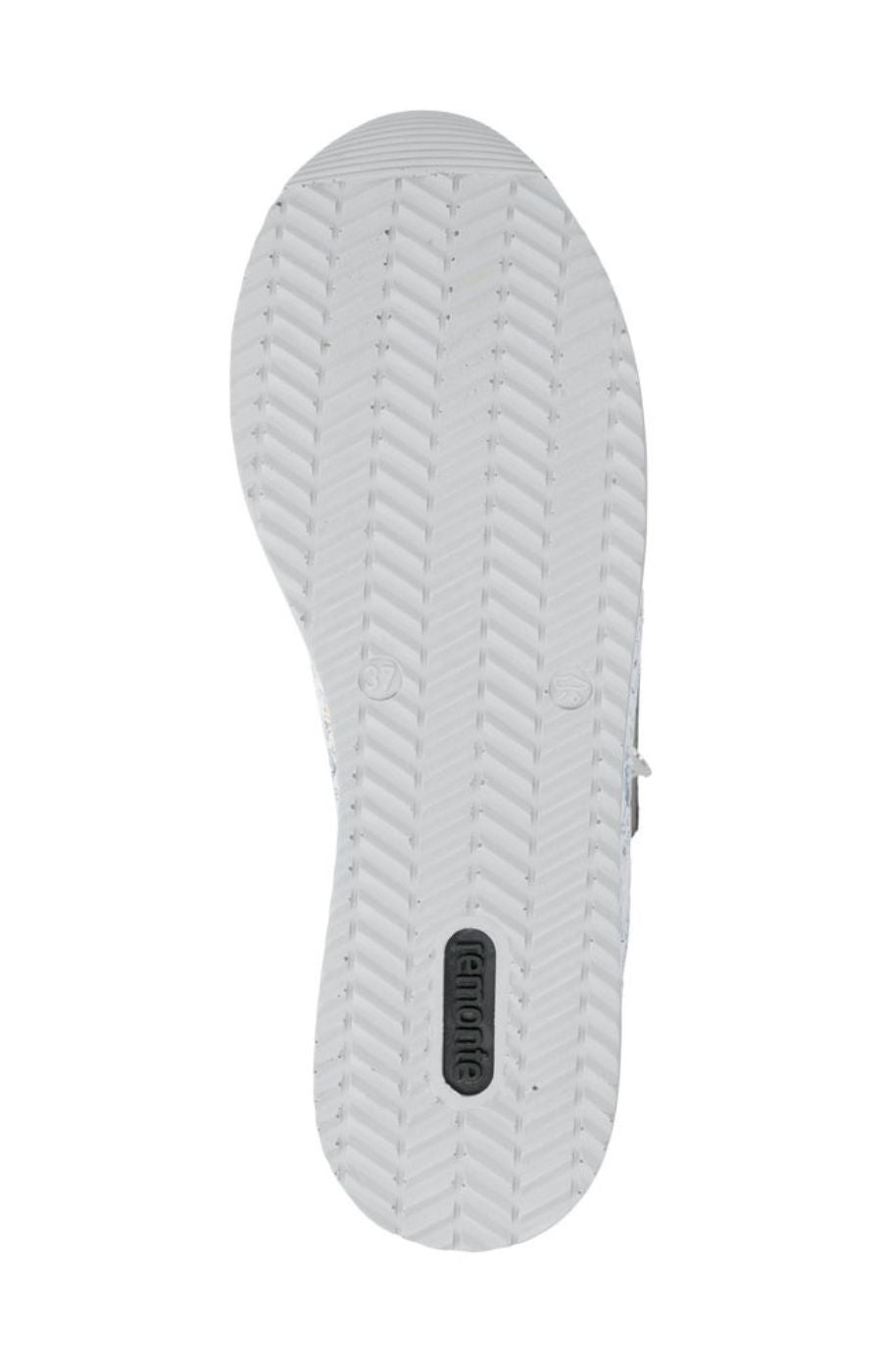 Remonte Zipped Trainer in Floral Silver  