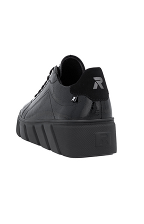 Rieker Patent Trainer in Black