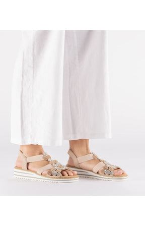 Rieker Beige Diamante Sandal  
