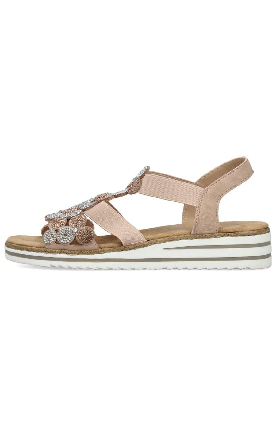 Rieker Beige Diamante Sandal 