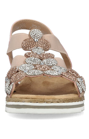 Rieker Beige Diamante Sandal 