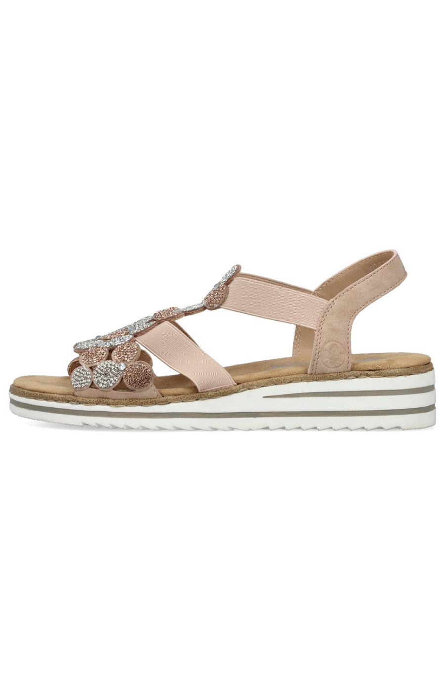 Rieker Beige Diamante Sandal  