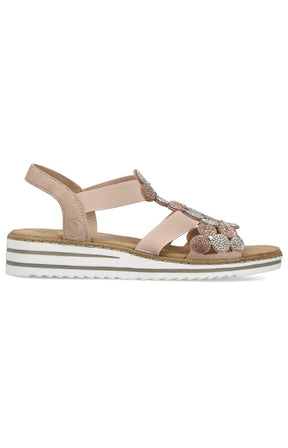 Rieker Beige Diamante Sandal  