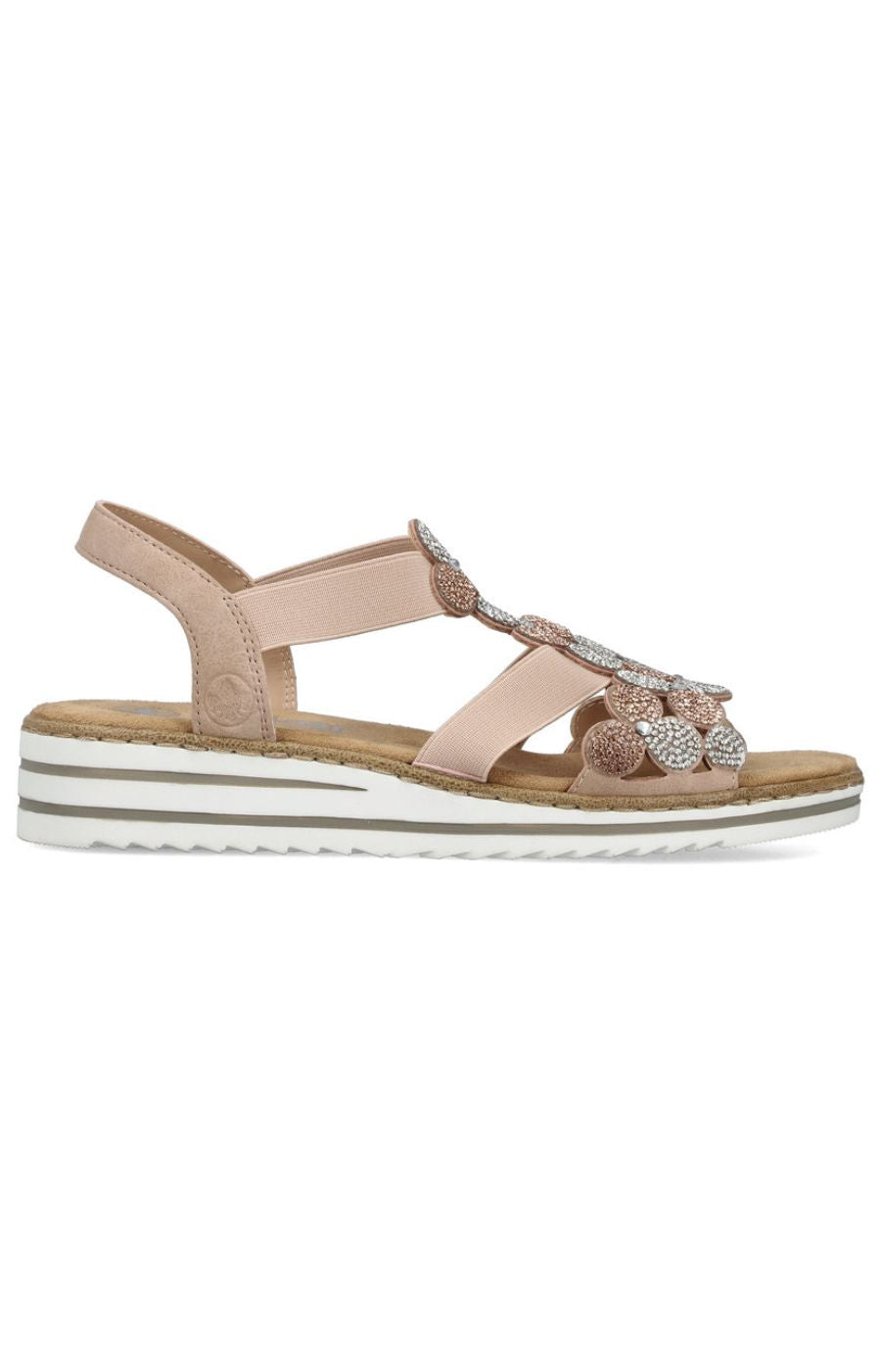 Rieker Beige Diamante Sandal  