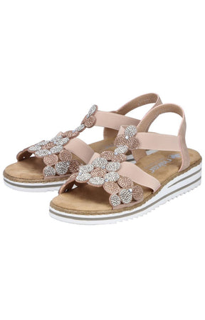 Rieker Beige Diamante Sandal  
