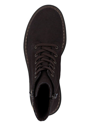 Rieker Biker Leopard Peek Boot in Brown 