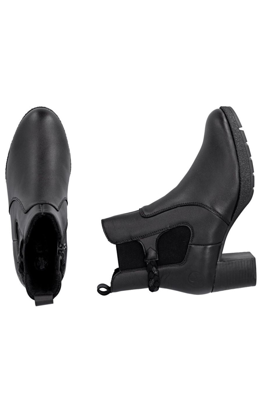 Rieker Braided Detail Boot in Black 