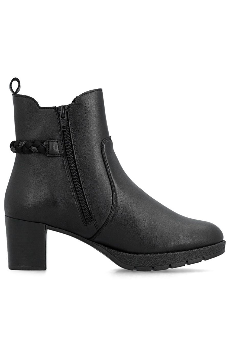Rieker Braided Detail Boot in Black 